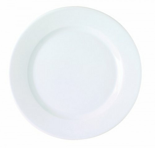 Assiette plate rond blanc porcelaine Ø 30,5 cm K