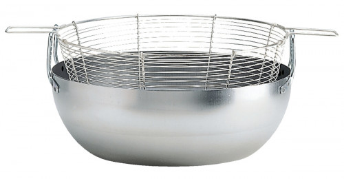 Panier acier Ø 40 cm 12,4 cm perforée De Buyer