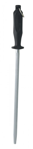 Fusil acier noir 30 cm mèche ovale Couche protectrice de chrome taillage standard Essentials Collection