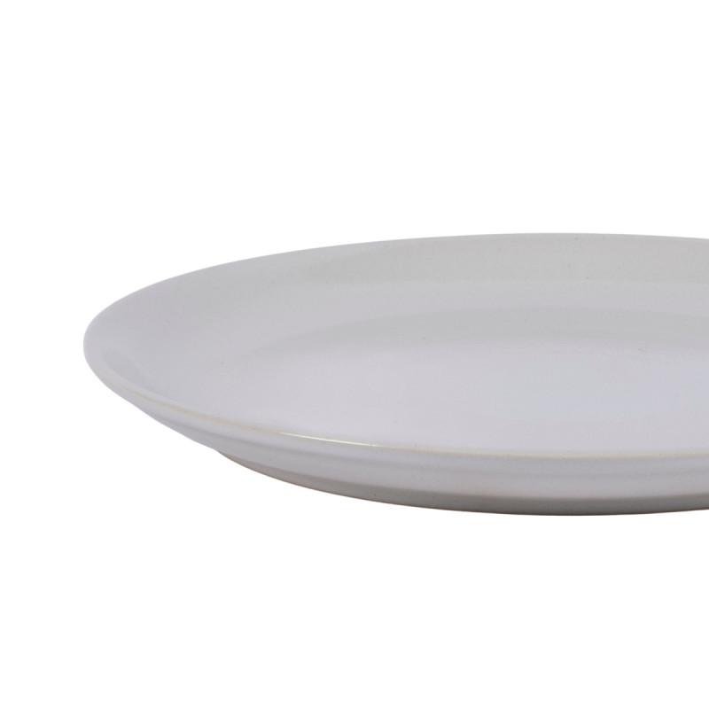Assiette plate rond écru grès émaillé Ø 27 cm Gres Couleur Pro.mundi