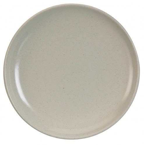 Assiette plate rond écru grès émaillé Ø 19 cm Gres Couleur Pro.mundi