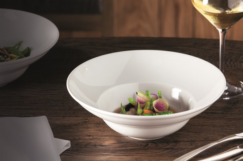 Assiette plate rectangulaire ivoire porcelaine vitrifiée 23x6,9 cm Classic Gourmet Rak