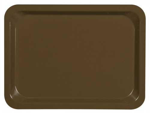 Plateau bois compresse marron 37x28 cm Stratifie Platex