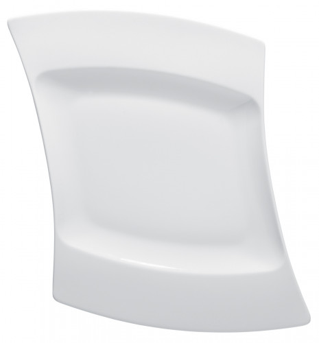 Assiette plate rectangulaire blanc porcelaine 25x22 cm Wing