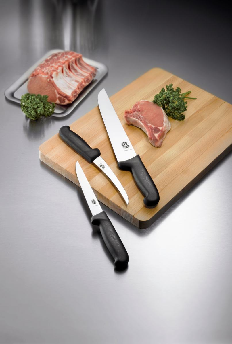 Couteau de cuisine 25 cm inox plastique unie Fibrox Victorinox - ECOTEL  PERPIGNAN