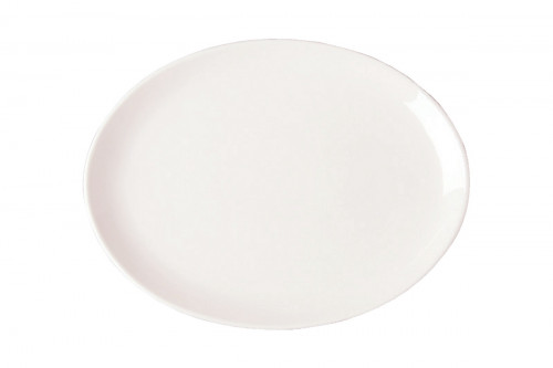 Plat ovale ivoire porcelaine vitrifiée 36x27 cm Nano Rak