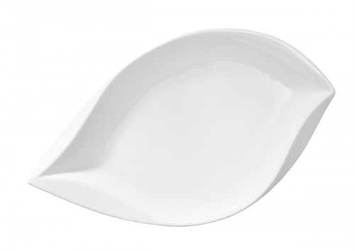 Assiette plate ovale blanc porcelaine 19x11 cm Folia Pro.mundi
