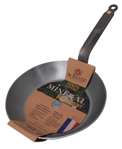 Poêle rond acier Ø 28 cm 4 cm Mineral B De Buyer