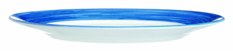 Assiette plate rond bleu verre opal Ø 23,5 cm Brush Arcoroc