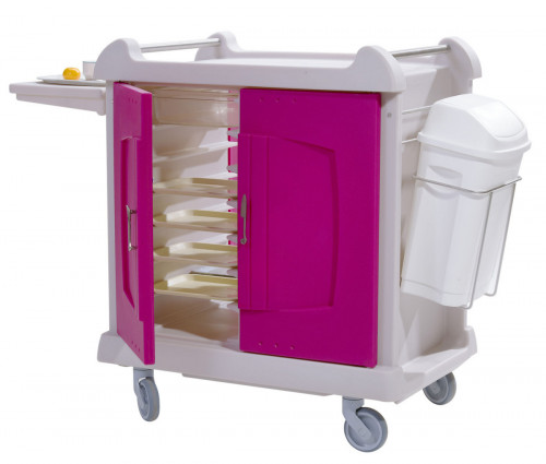 Chariot petit-déjeuner plastique 101x65x110 cm Saint Romain