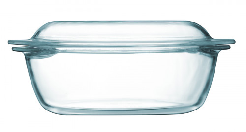 Cocotte avec couvercle rond transparent verre borosilicate Ø 21 cm