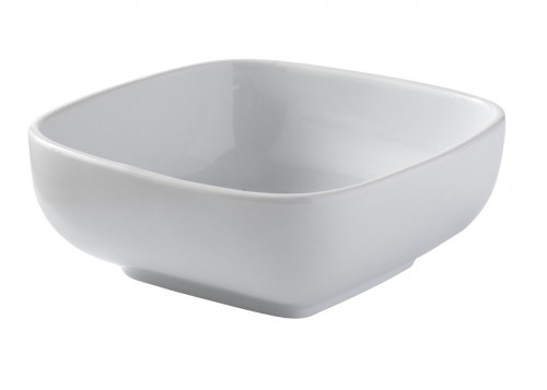 Bol carré blanc porcelaine 14 cm Bazik Essentials Collection