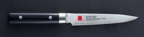 Couteau d'office 12 cm acier bois compressé unie Damas Kasumi