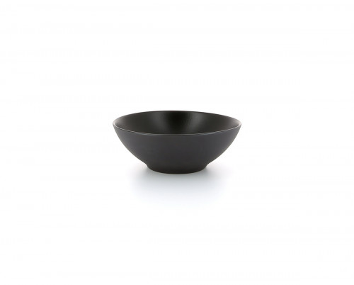 Assiette coupe creuse rond noir porcelaine culinaire Ø 15 cm Revol