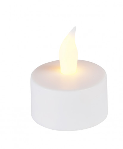Bougie à led rond blanc Ø 4,7 cm 3,5 cm (12 pièces)