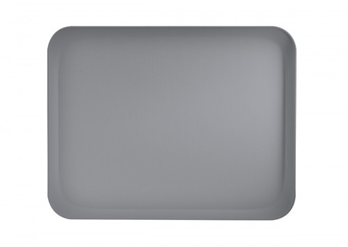 Plateau polyester gris 46x36 cm Poly Str Profil Mat Platex