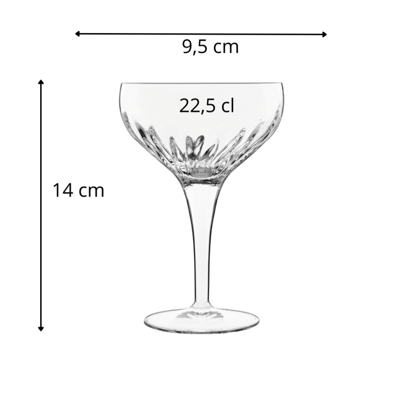 Coupe à cocktail verre cristallin 22,5 cl Mixology Luigi Bormioli