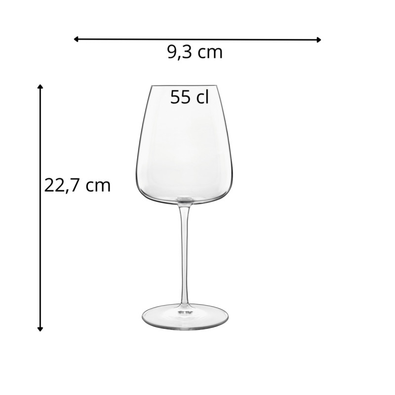 Verre à pied verre cristallin 55 cl Meravigliosi Luigi Bormioli