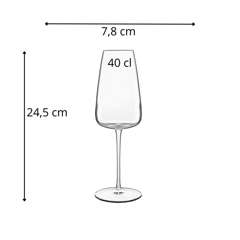 Flûte verre cristallin 40 cl Meravigliosi Luigi Bormioli
