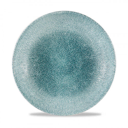 Assiette plate rond vert porcelaine vitrifiée Ø 21,7 cm Raku Churchill