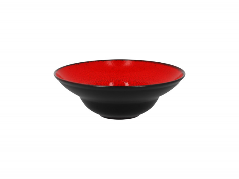 Assiette extra creuse rond rouge porcelaine vitrifiée Ø 26 cm Fire Rak