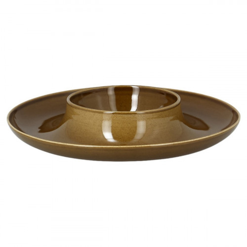 Assiette creuse rond bronze porcelaine vitrifiée Ø 29,5 cm Ashore Rak