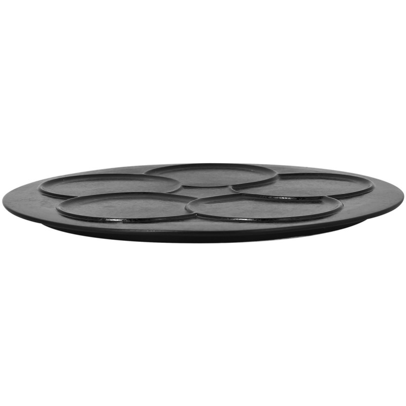Assiette plate rond noir porcelaine vitrifiée Ø 29,9 cm Create Rak