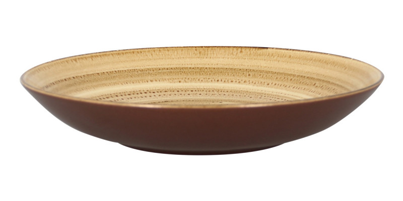 Assiette coupe creuse rond beige porcelaine vitrifiée Ø 25,9 cm Twirl Rak