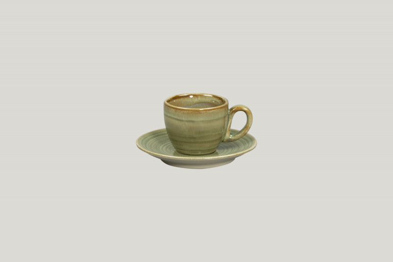 Tasse à expresso vert porcelaine 8 cl Ø 6,5 cm Rakstone Spot Rak