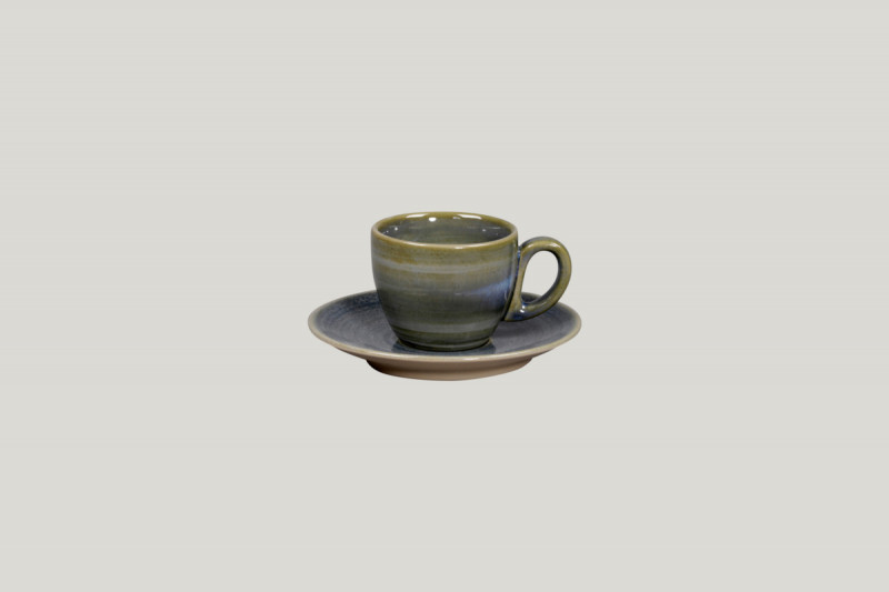 Sous tasse à espresso rond gris porcelaine Ø 12,5 mm Rakstone Spot Rak