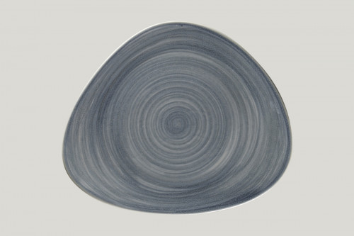 Assiette coupe plate triangulaire Jade porcelaine vitrifiée 31,4x26,6 cm Rakstone Spot Rak