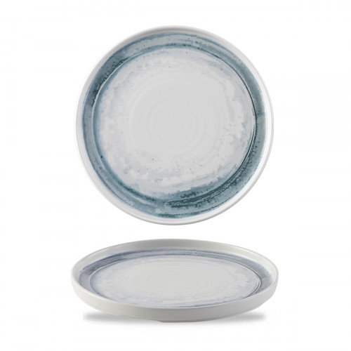 Assiette plate rond bleu porcelaine vitrifiée Ø 26 cm Finca Dudson