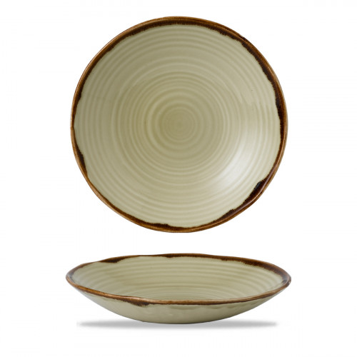 Assiette creuse organique beige porcelaine vitrifiée Ø 28 cm Harvest Dudson