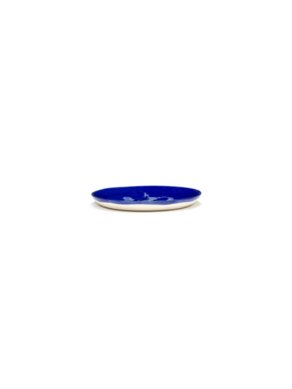 Assiette plate rond lapis lazuli poivron blanc grès émaillé Ø 19 cm Feast By Ottolenghi Serax