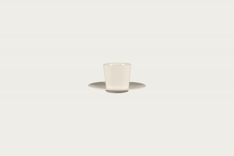 Sous tasse à espresso rond ivoire porcelaine bone china Ø 13 cm Fedra Rak