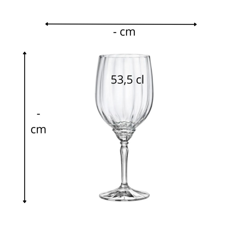 Verre à pied pour vin rouge verre 53,5 cl Florian Bormioli Rocco