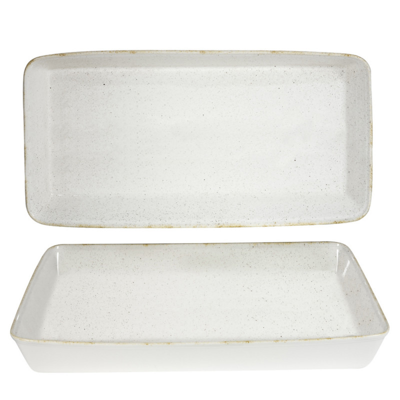 Plat GN1/1 porcelaine vitrifiée barley white 53x32,5x6,2 cm 6 L Stonecast Hints Churchill