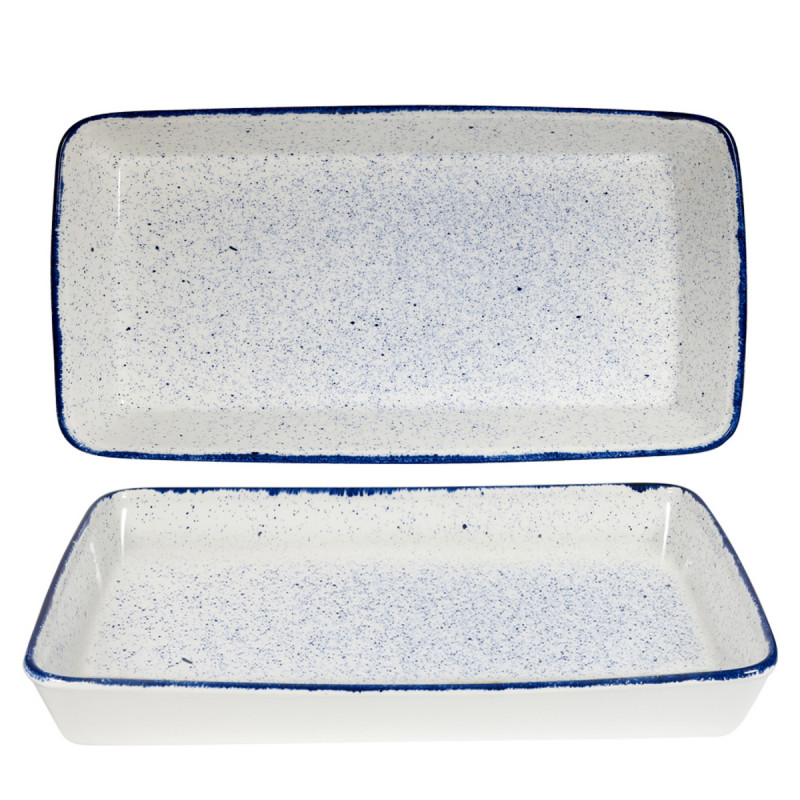Plat GN1/1 porcelaine vitrifiée Hints Indigo 53x32,5x6,2 cm 6 L Stonecast Hints Churchill