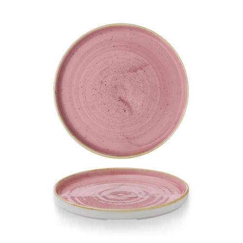 Assiette à bord droit rond Petal Pink porcelaine vitrifiée Ø 26 cm Stonecast Churchill