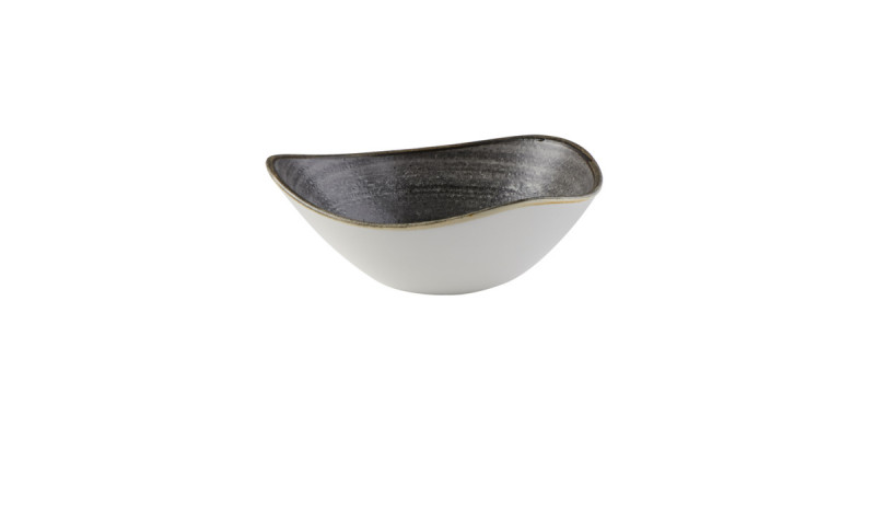 Bol triangulaire Raw Black porcelaine vitrifiée 18,5 cm Stonecast Raw Churchill