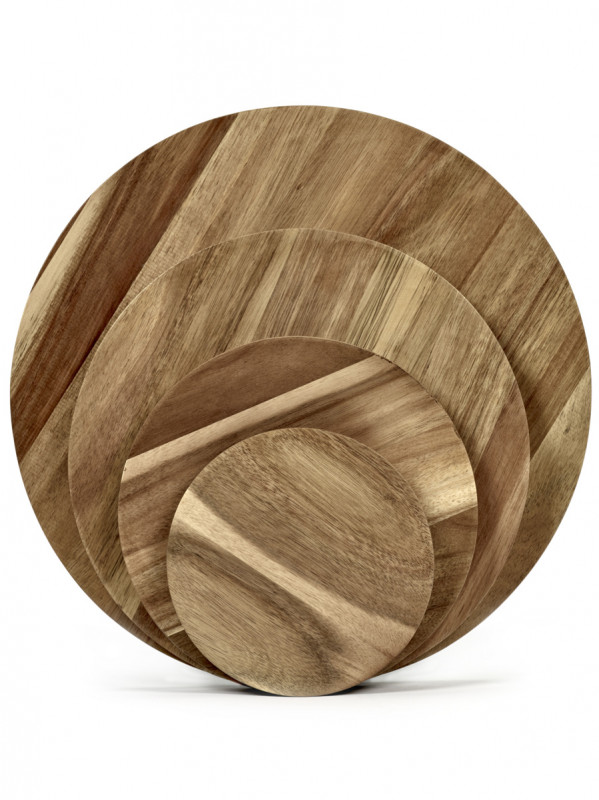 Assiette rond brun acacia Ø 20 cm Dune Serax