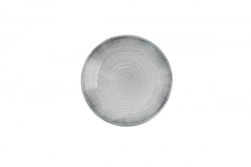 Assiette plate organique bleu porcelaine vitrifiée Ø 16 cm Flux Grey Dudson