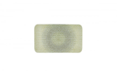Assiette rectangulaire organique vert porcelaine vitrifiée 27x16 cm Harvest Grain Dudson