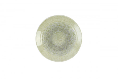 Assiette plate organique vert porcelaine vitrifiée Ø 23 cm Harvest Grain Dudson