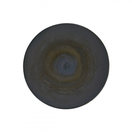 Assiette coupe rond gris brun grès émaillé Ø 21 cm Enigma Accolade