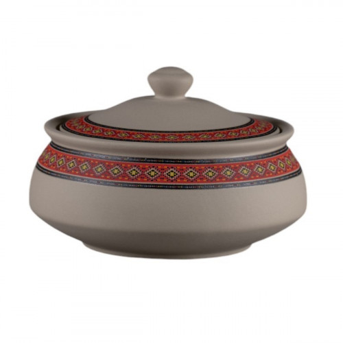 Bol avec couvercle rond baantna argila Décor Utsav porcelaine Ø 16,5 cm Earth Rak