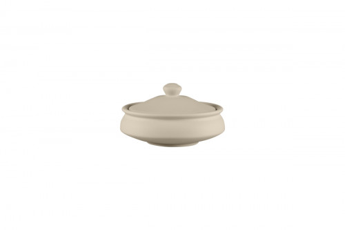 Bol avec couvercle rond baantna argila Décor Prima porcelaine Ø 15,5 cm Earth Rak