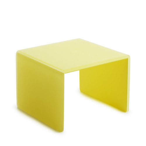 Plateau avec pieds résine Nacryl® jaune 20x20x15,5 cm Mealplak Revol