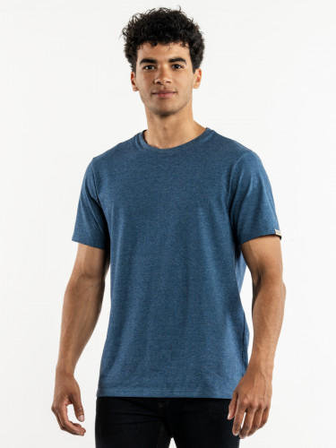 Tee shirt manche courte recyclé bleu XL Ronda Blue Melee Chaud Devant