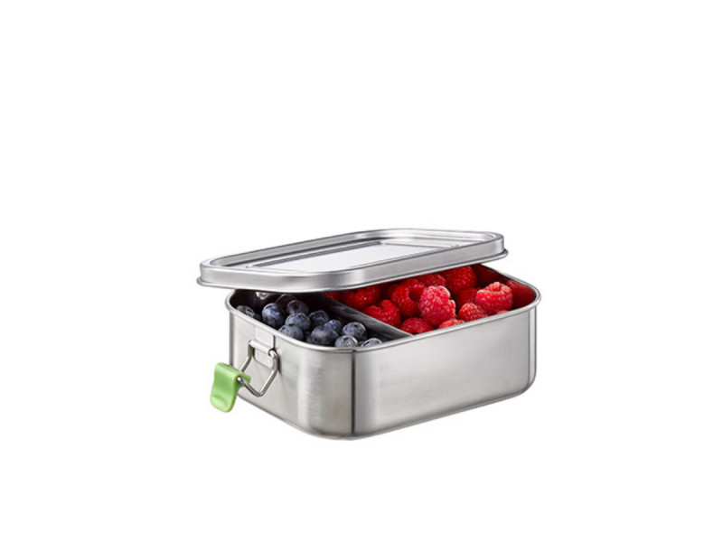 Boite repas avec couvercle et séparateur rectangulaire inox 18,5 cm To Go Aps